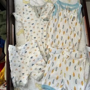 Kids Pajamas Set with Cars and Surfboards